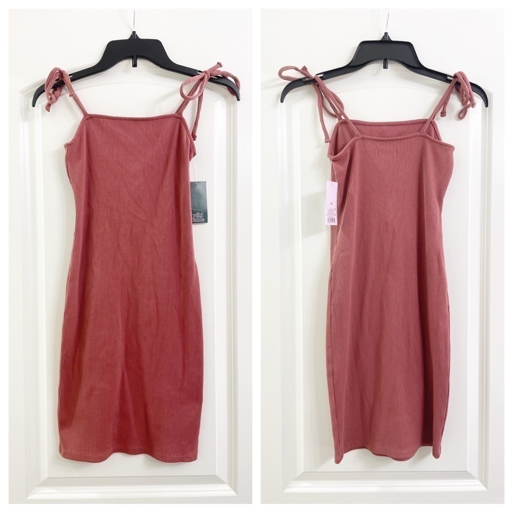 NEW Wild Fable cinnamon spice ribbed mini dress